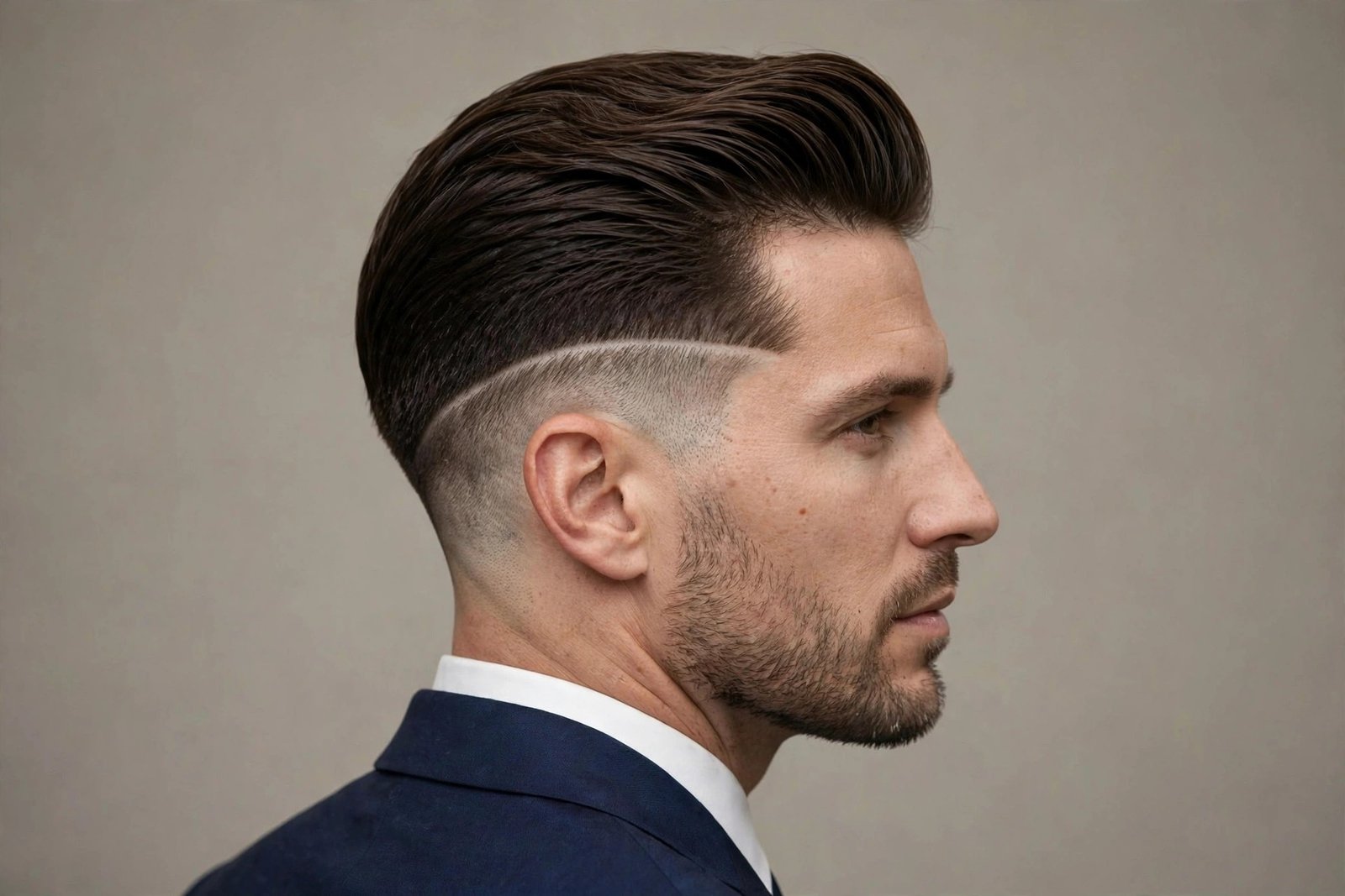 Executive disconnected undercut men with polished refined top