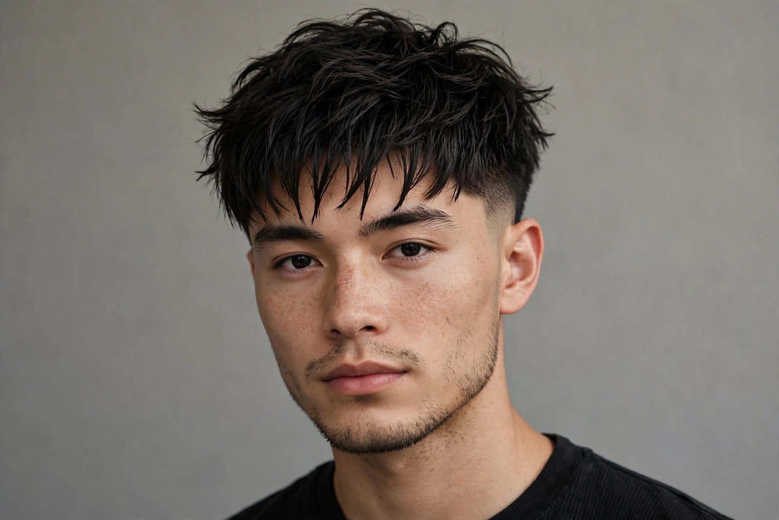Edgar cut men with textured choppy fringe and modern finish