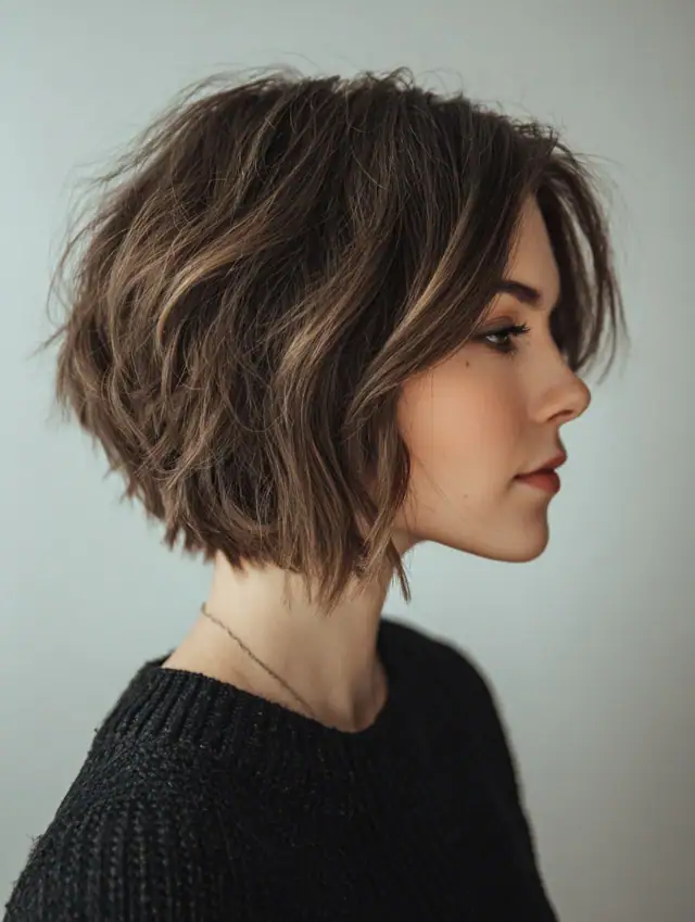 Flippy lob with choppy textured ends