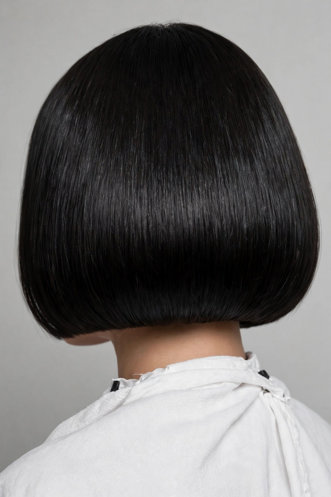 French bob back view showing clean shape