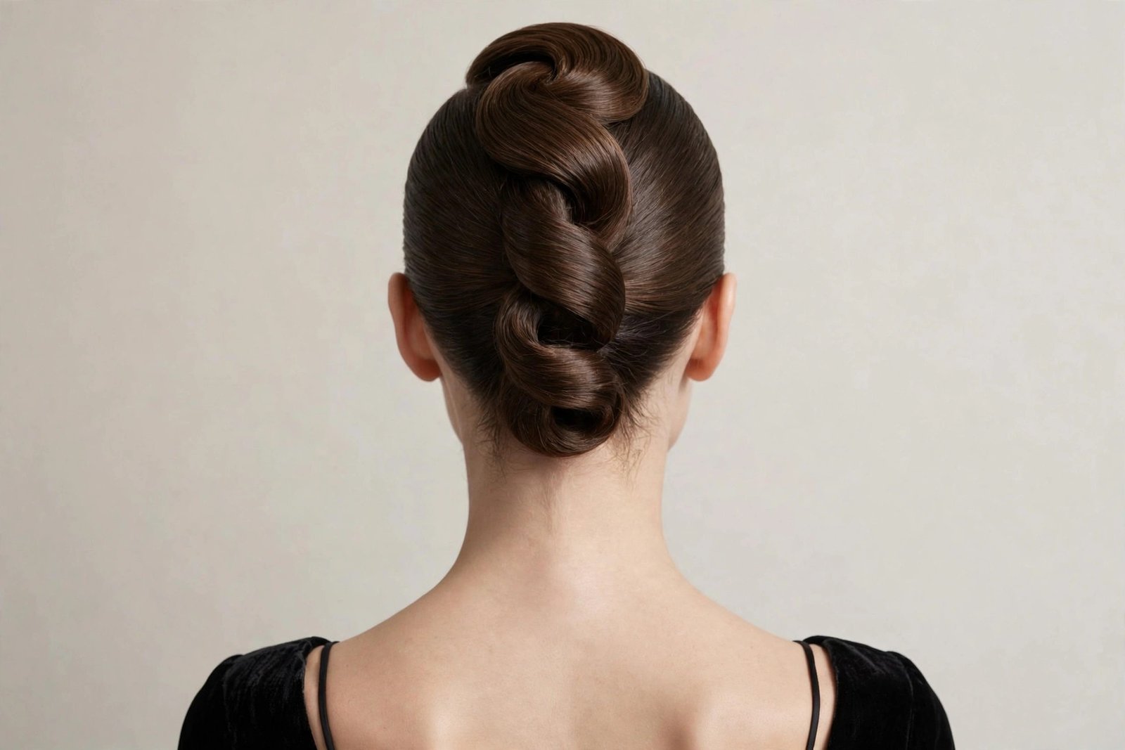 Sleek vintage French twist for women