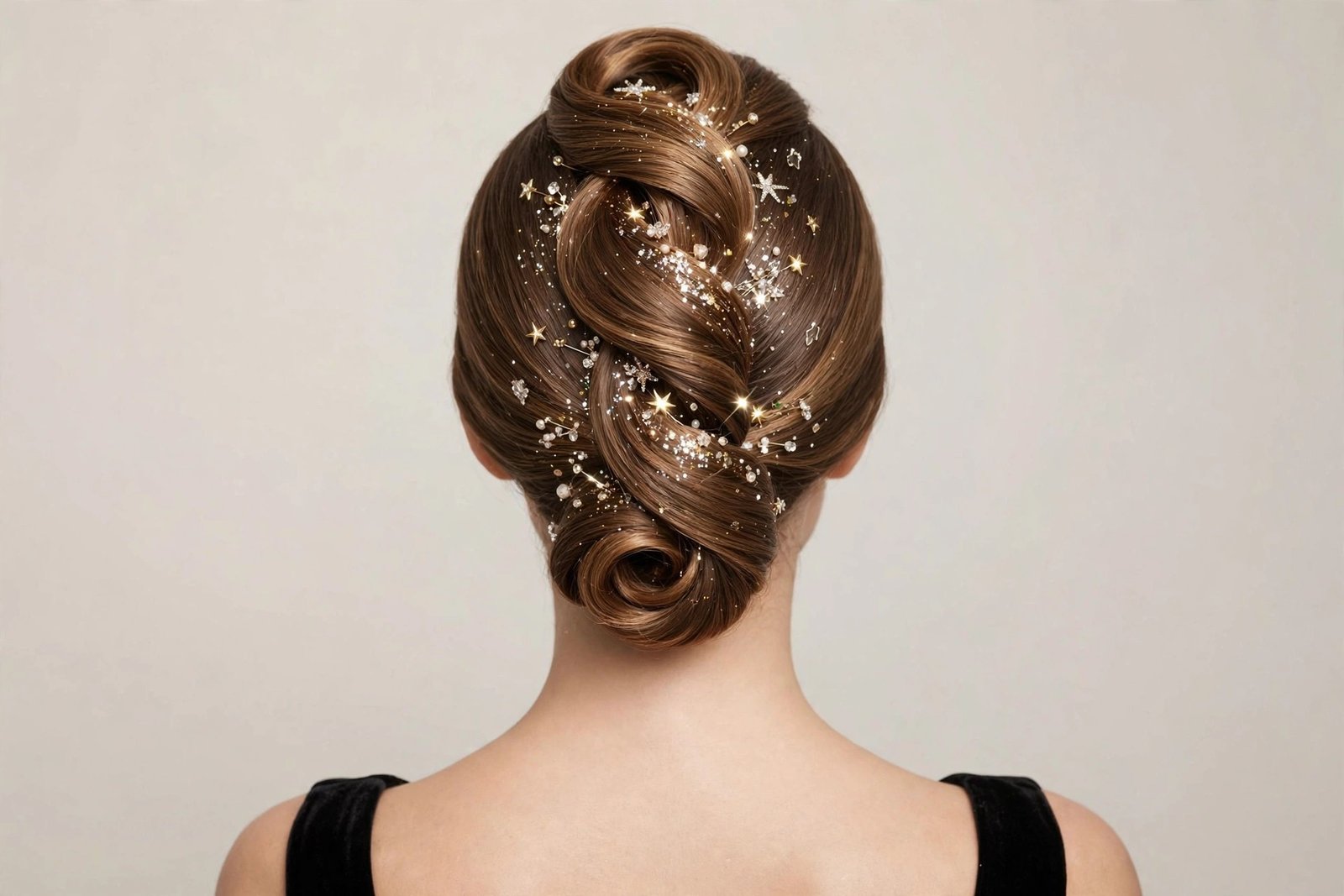 Holiday party French twist hairstyle for women