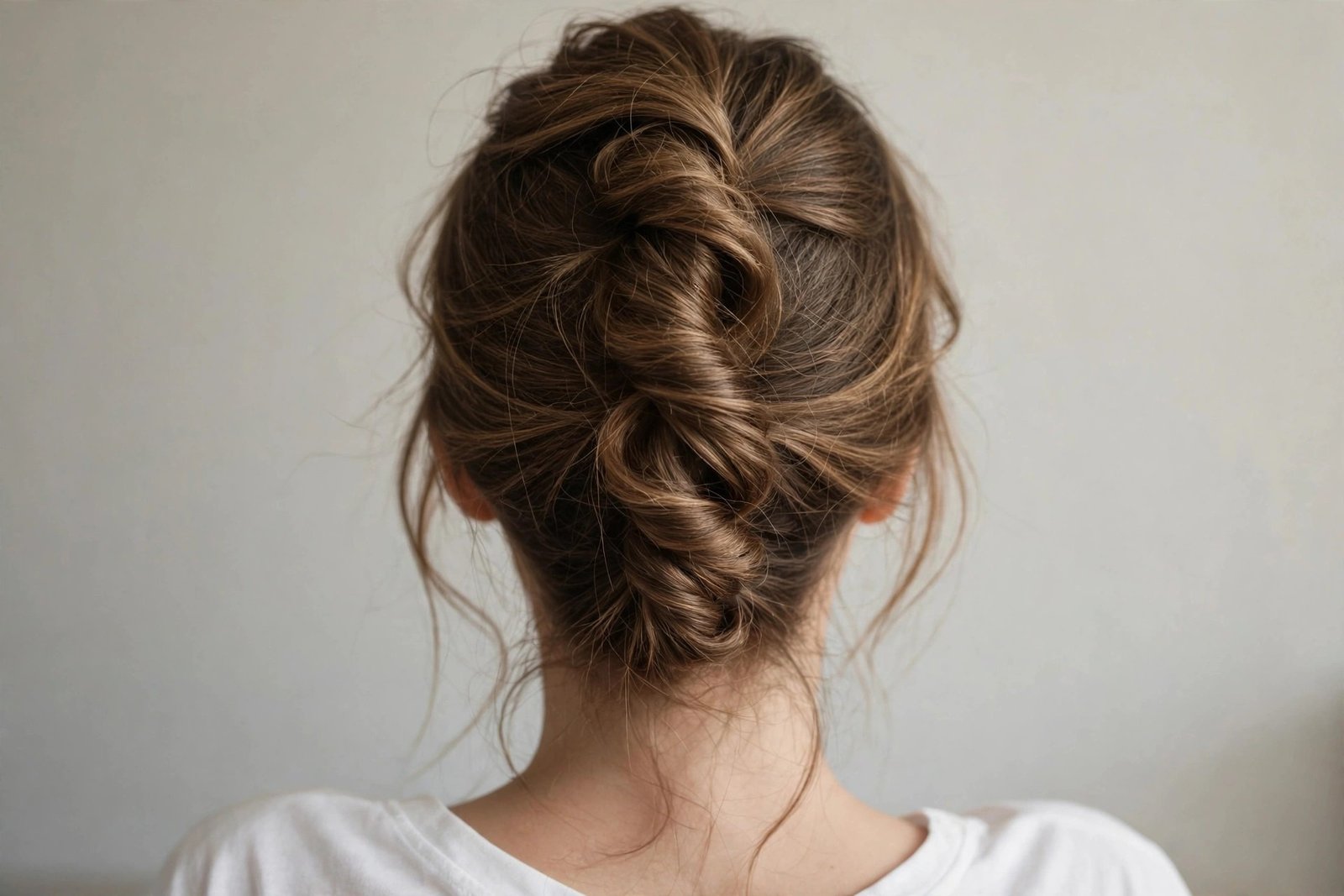Quick five-minute French twist for women