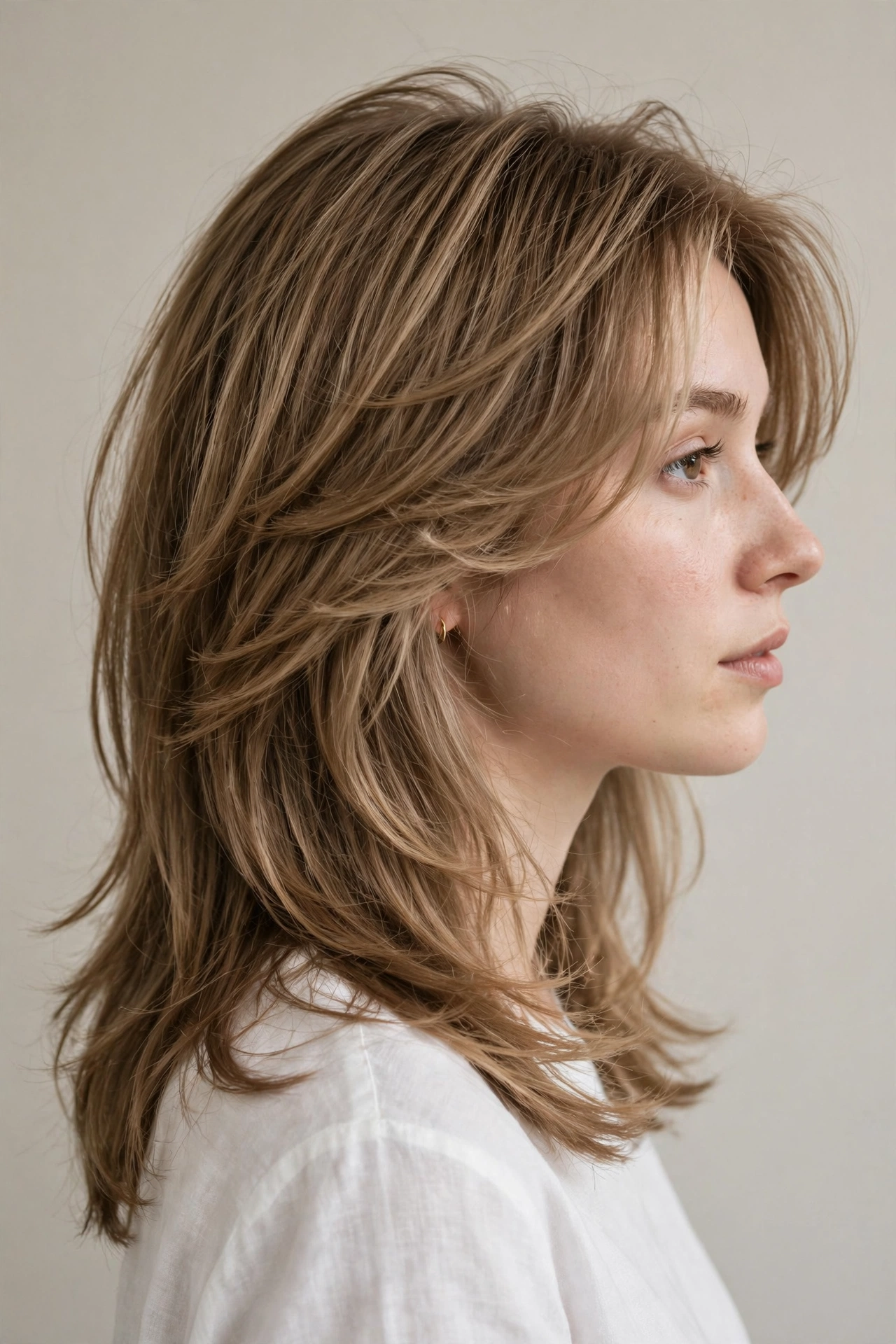 Hush cut on fine hair showing preserved density with soft volume
