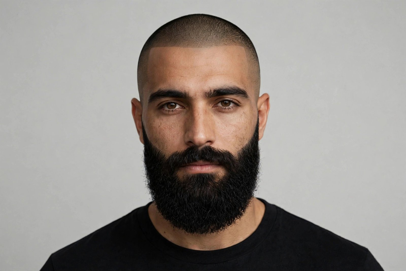 Induction cut with a full beard