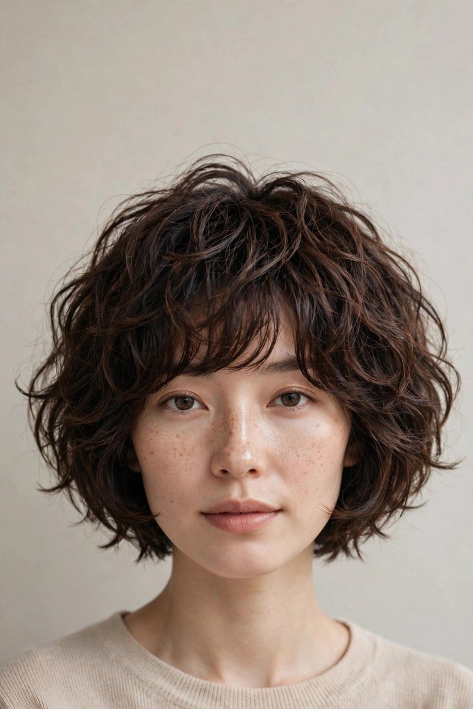 Textured Japanese bob with relaxed effortless layers