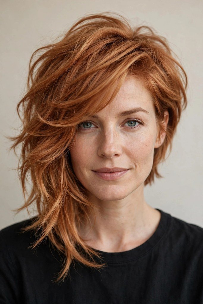 Side-Swept Long Pixie