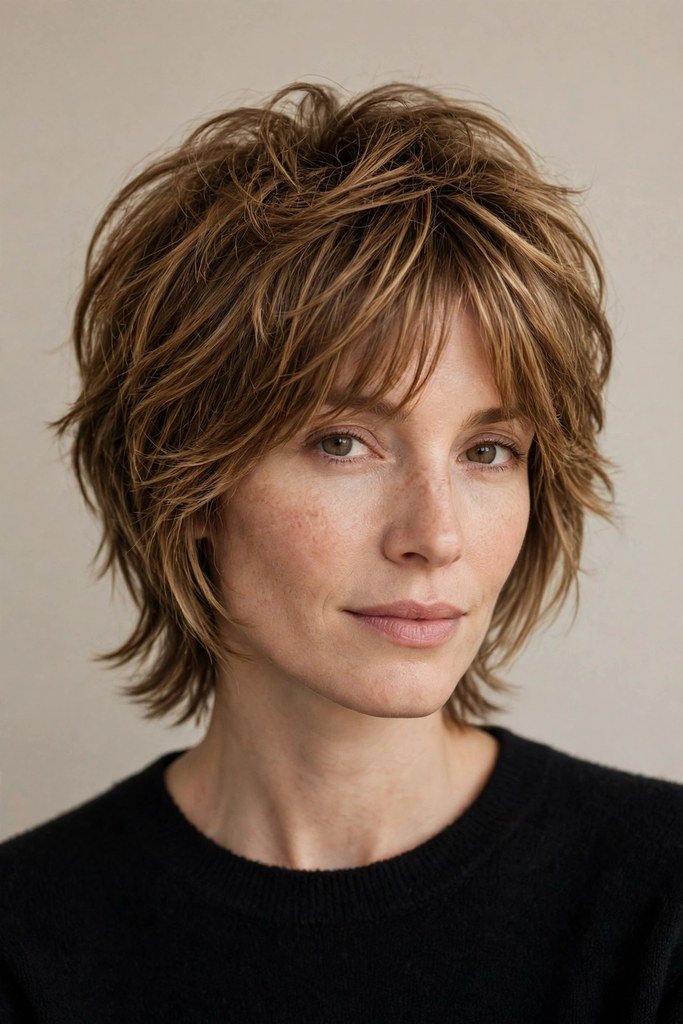 Long Pixie with Curtain Bangs