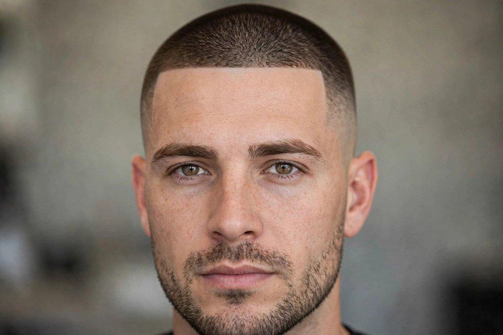Classic buzz cut with line up