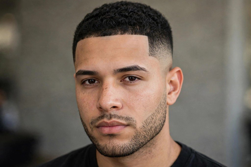 Burst fade with line up