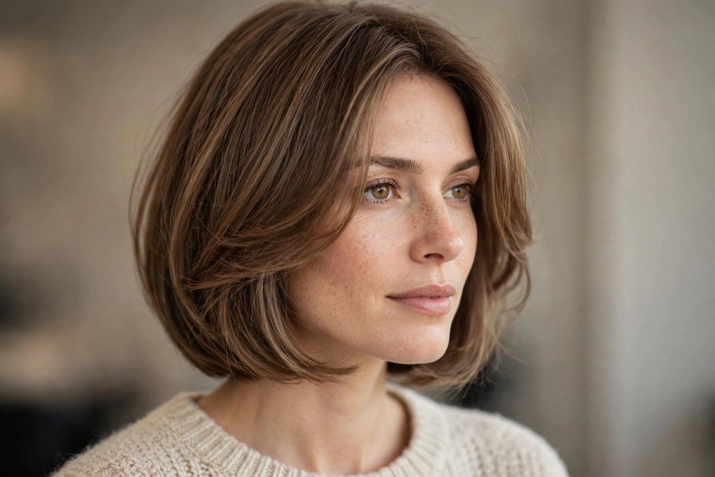Italian bob with face-framing layers