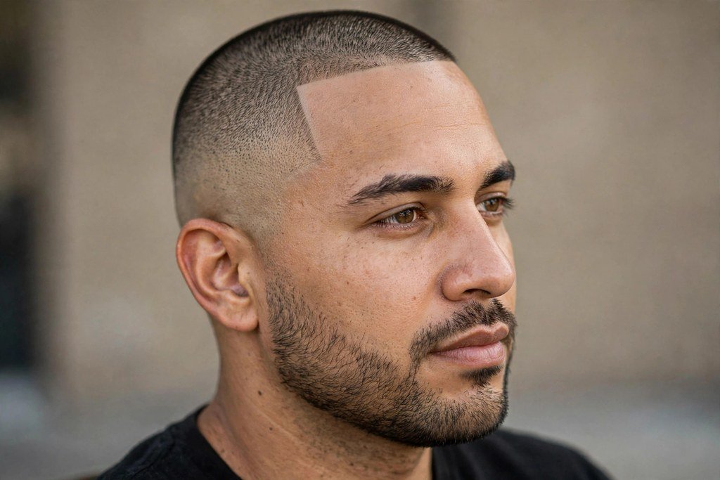Zero fade buzz cut with line up