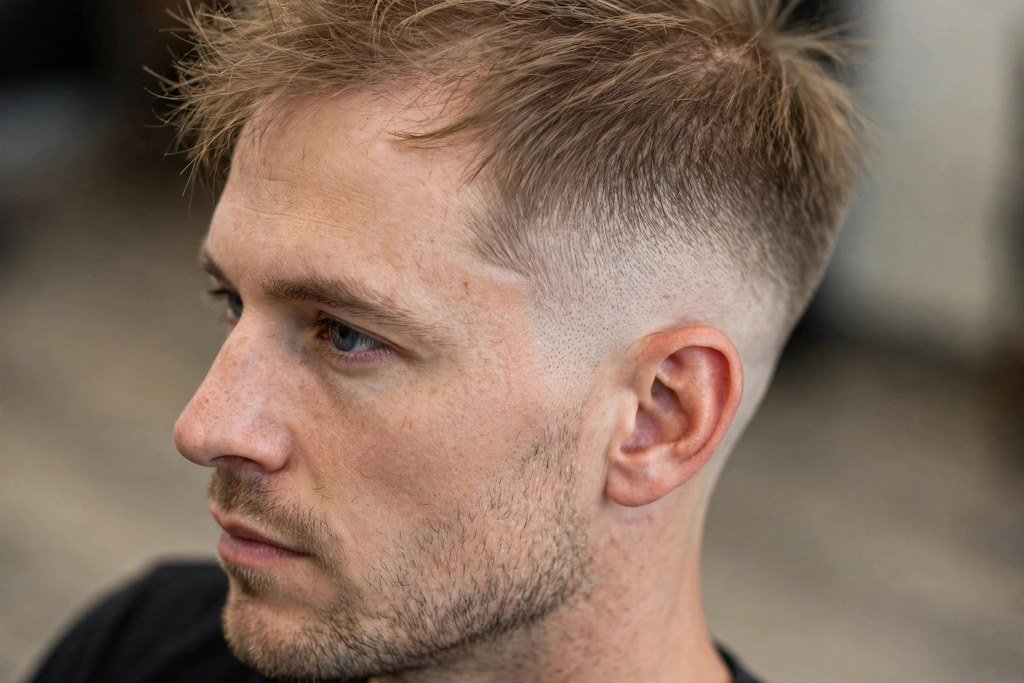 Burst fade for thin hair