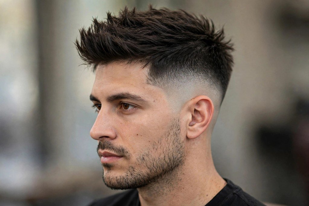 Burst fade with faux hawk