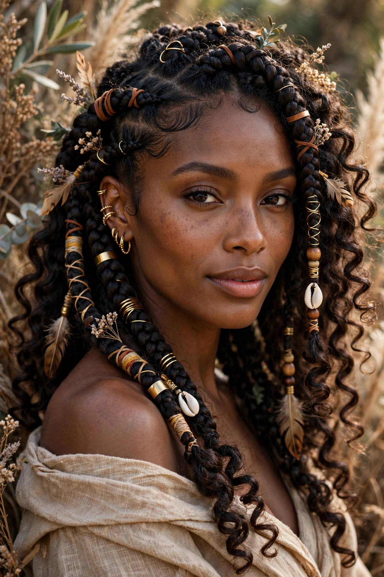 french curl braids 12 boho