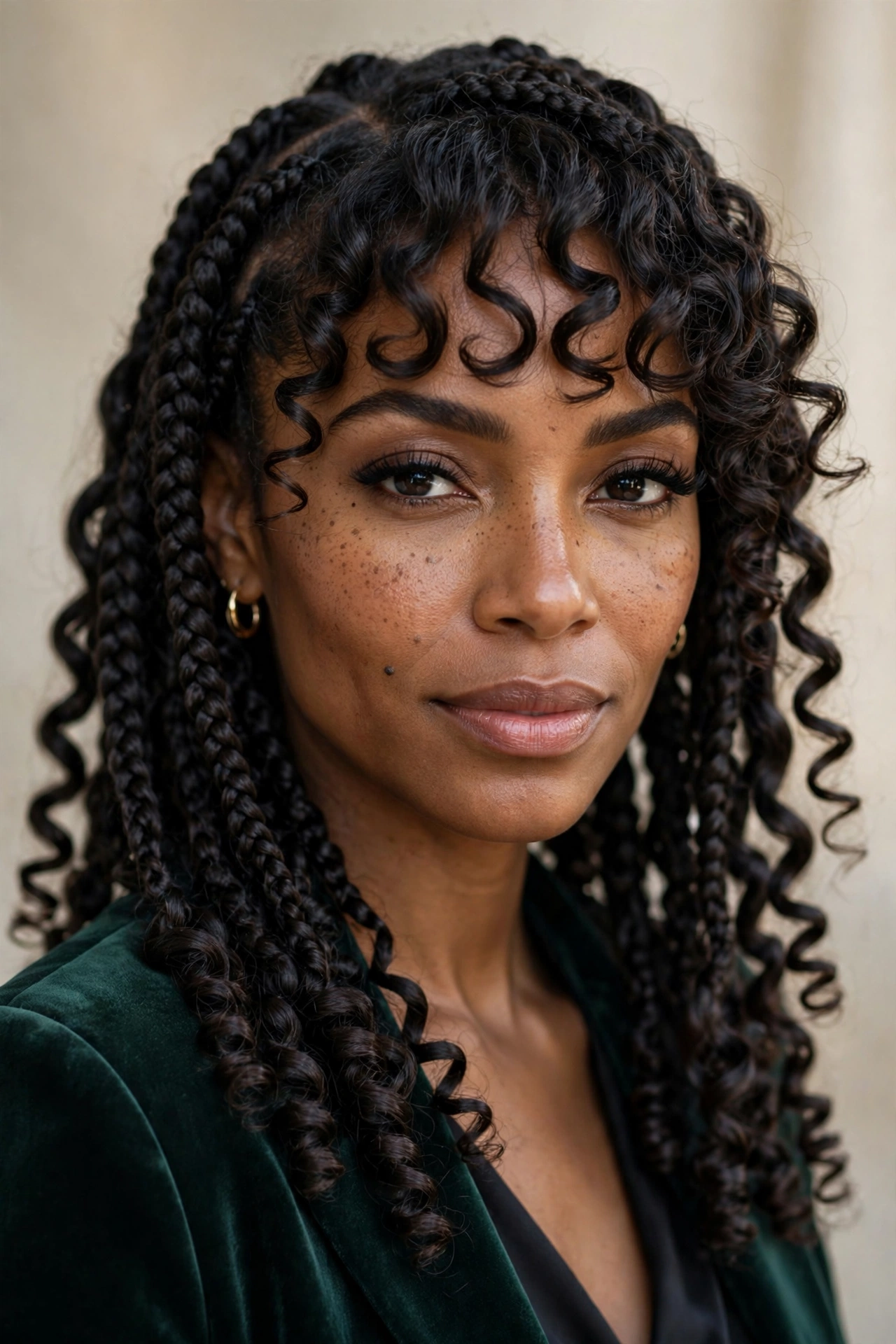 french curl braids 15 bangs