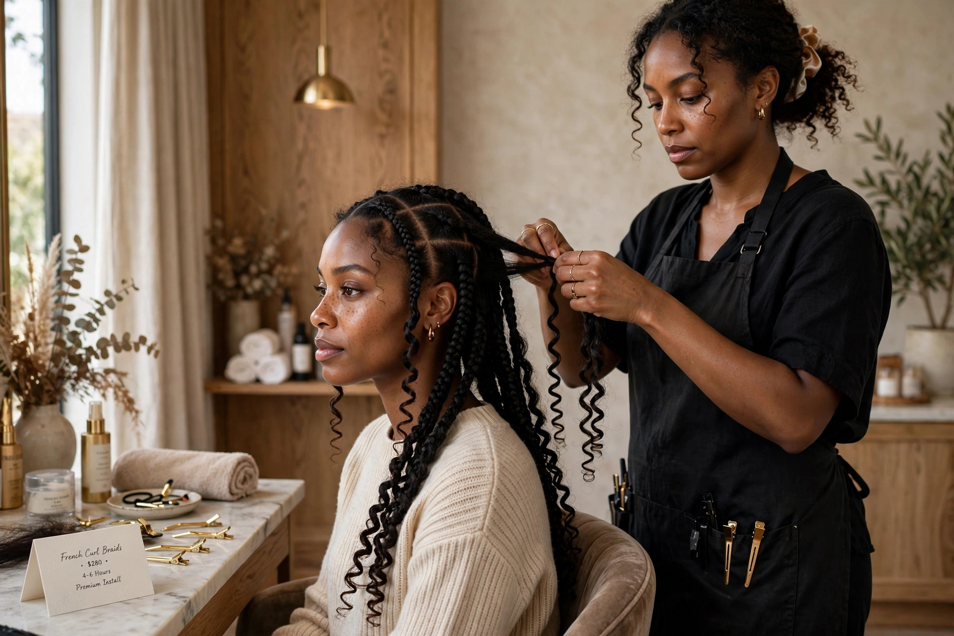 french curl braids cost