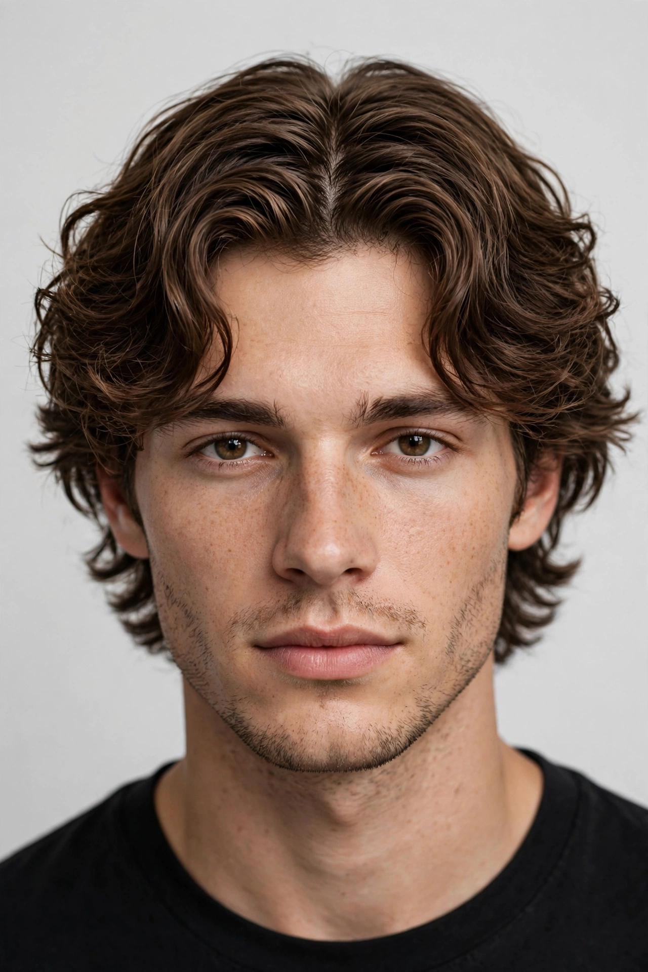 middle part men 03 wavy