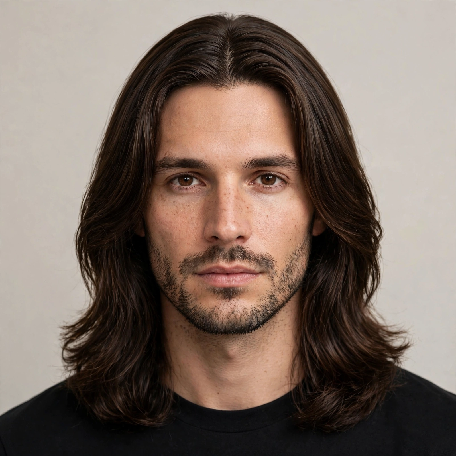 middle part men 05 long