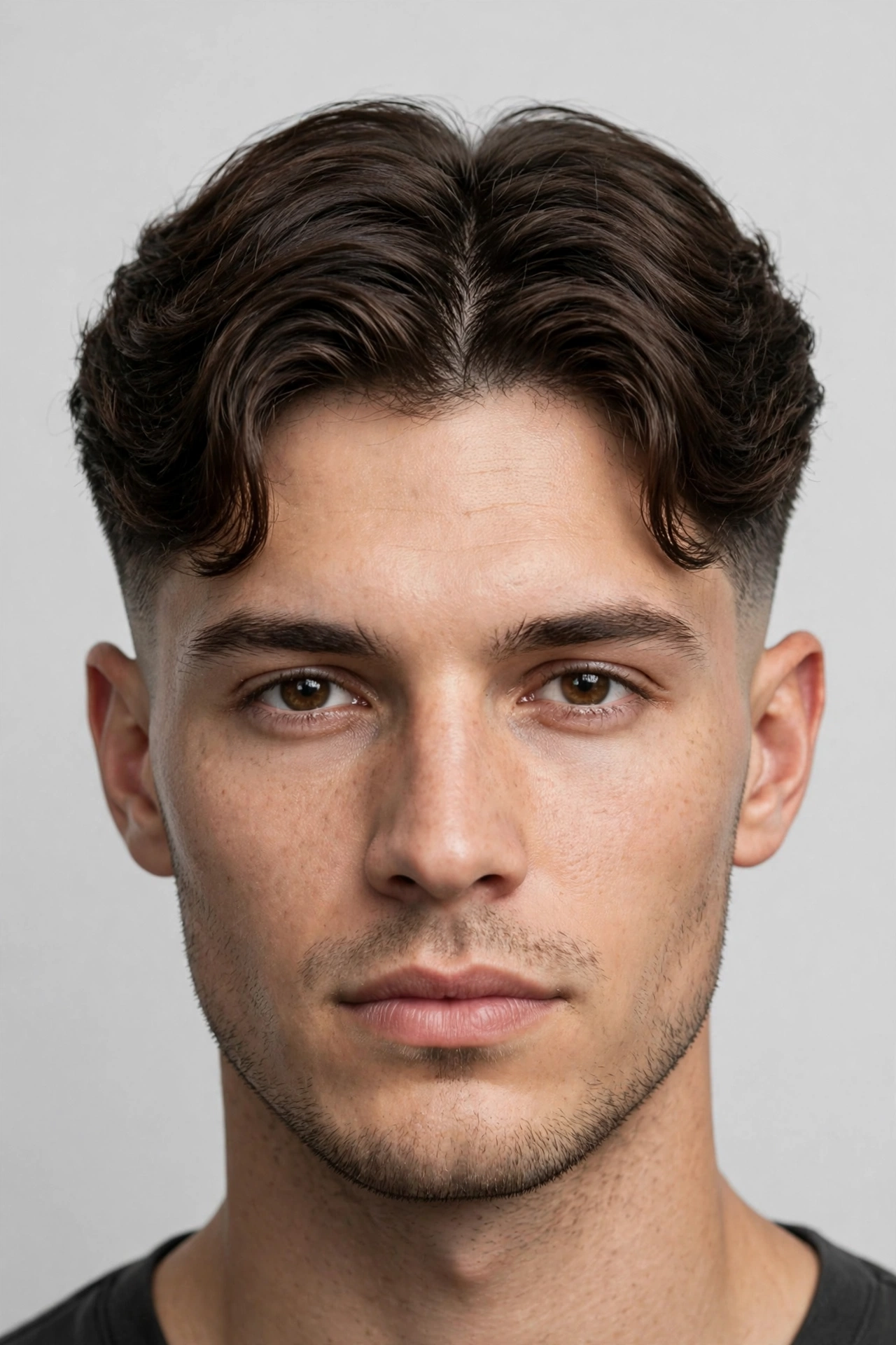 middle part men 07 fade