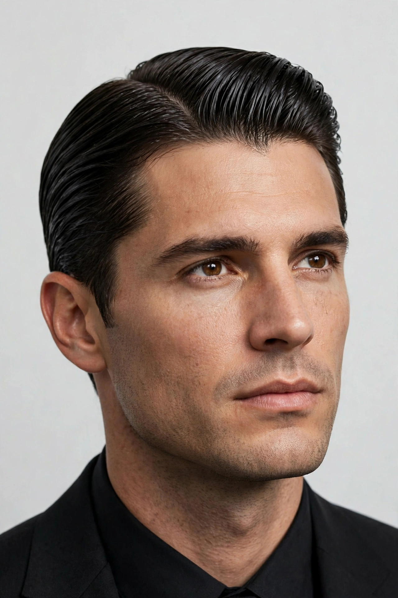 middle part men 09 slicked