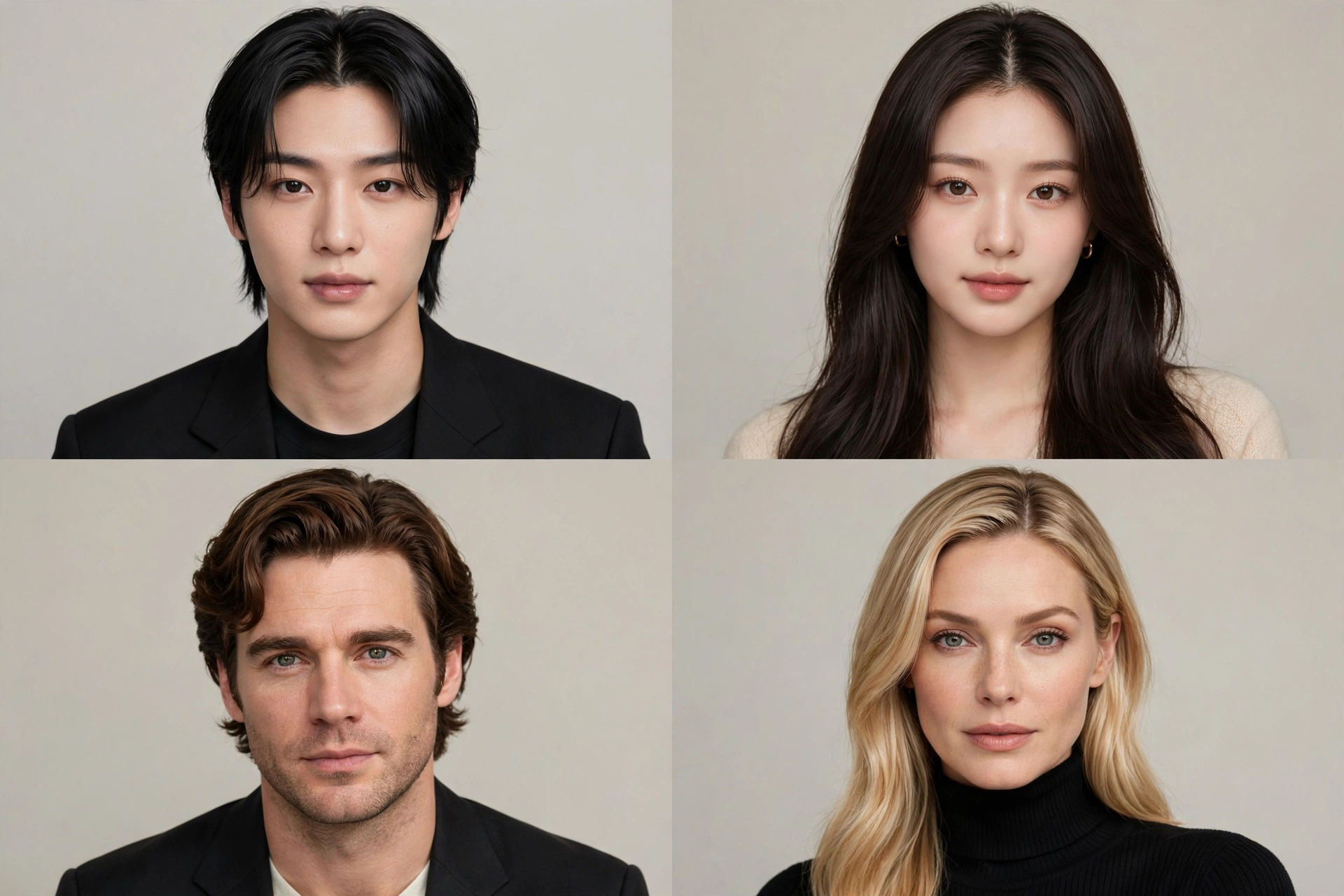 middle part men celebrity