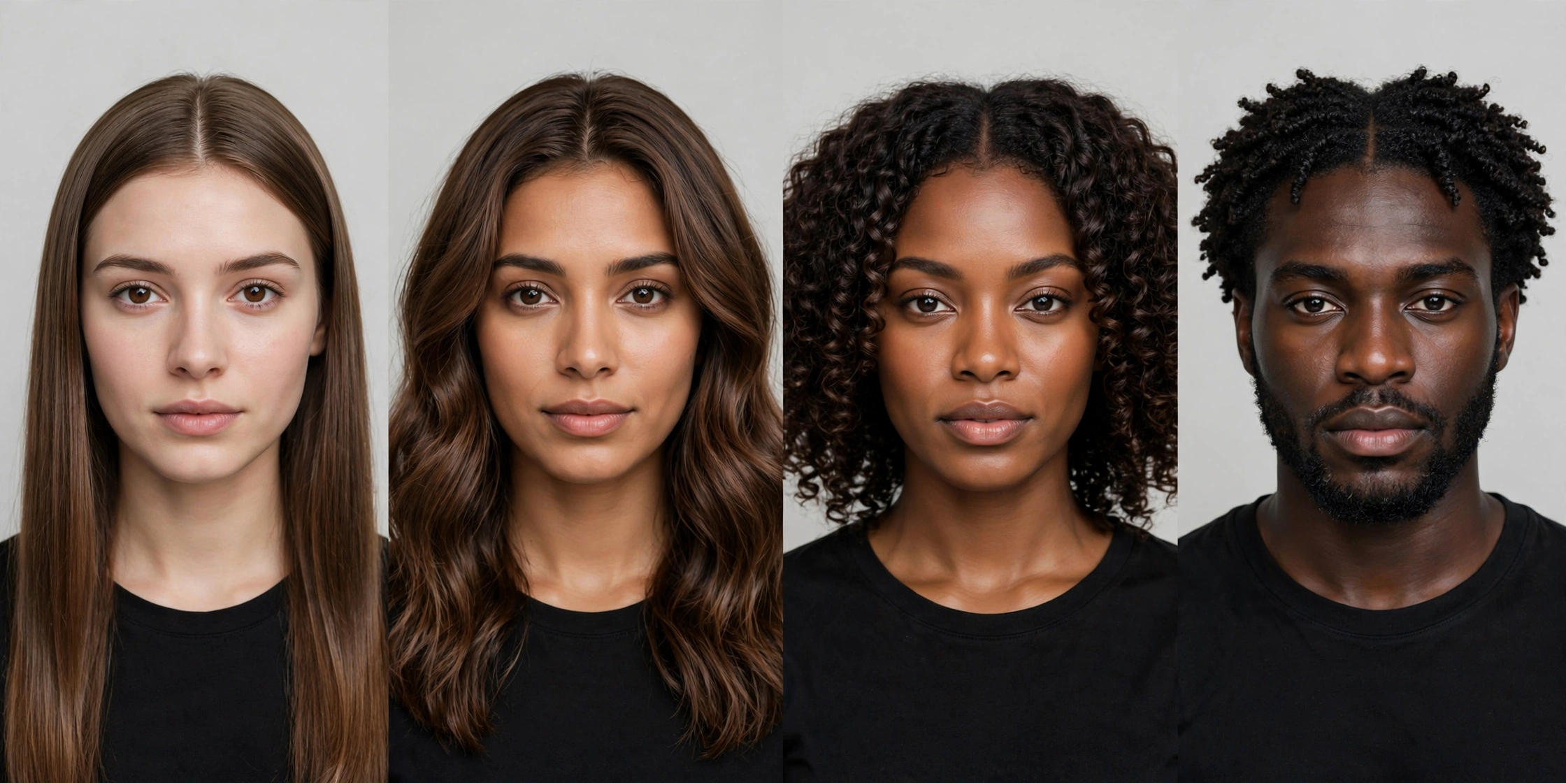 middle part men hair textures