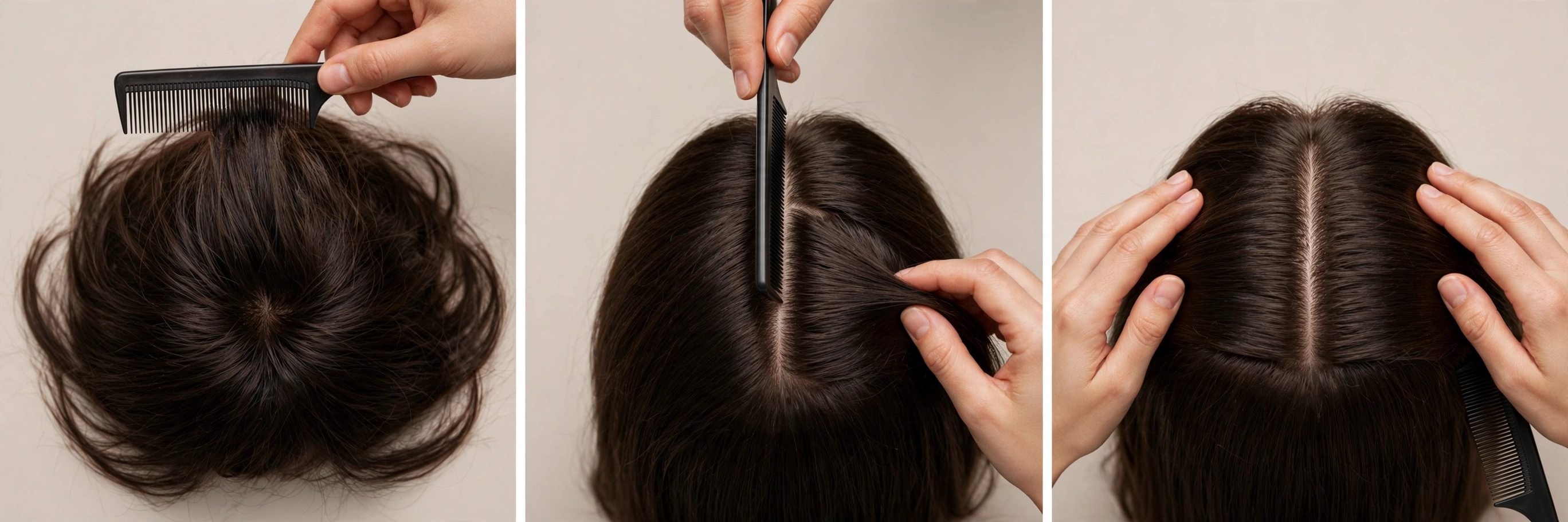middle part men how to part