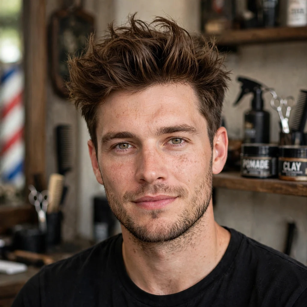 1. Classic Messy Quiff