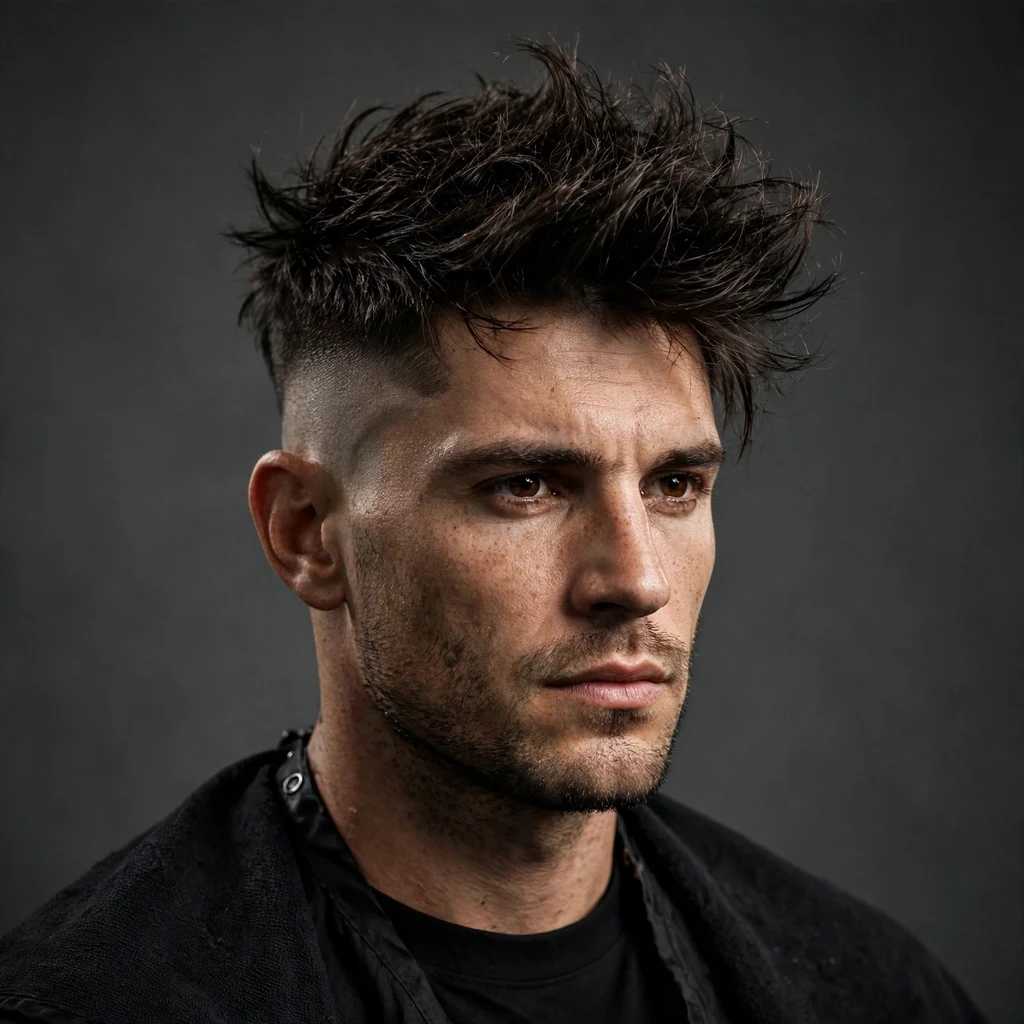 5. Messy Quiff with Undercut