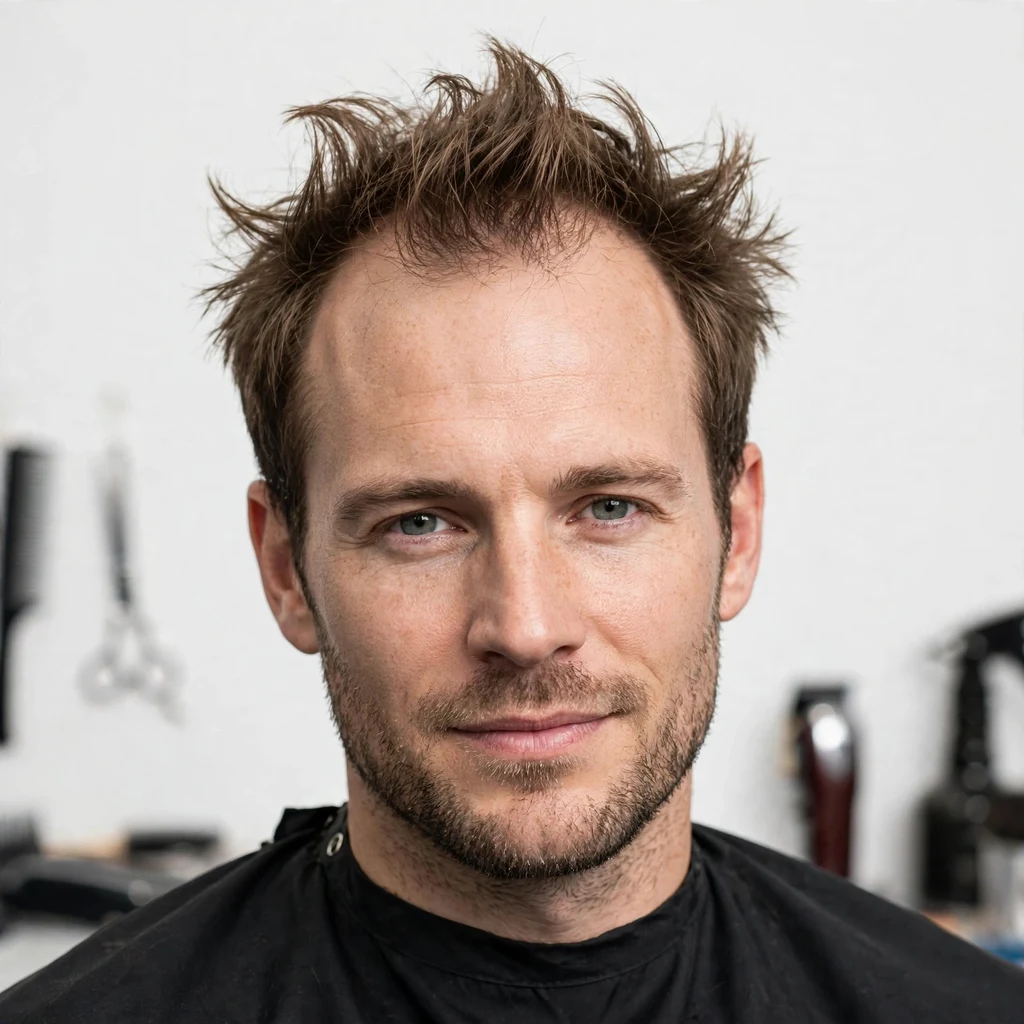 10. Messy Quiff for Thinning Hair