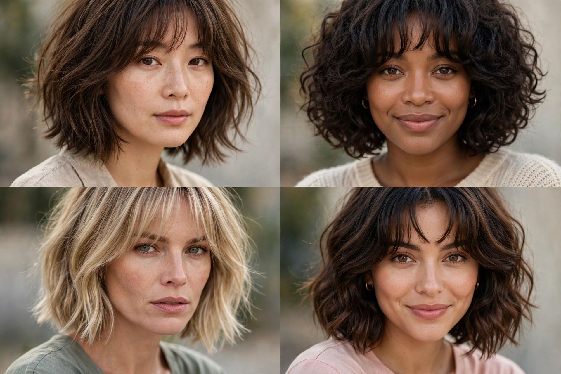 shag bob women face shapes