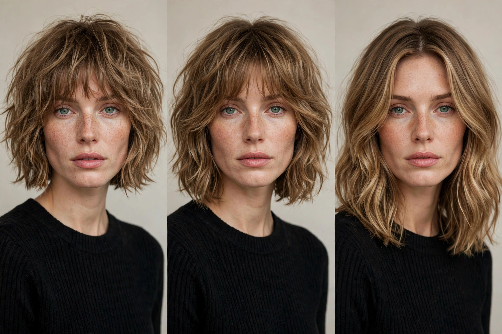 shag bob women length guide