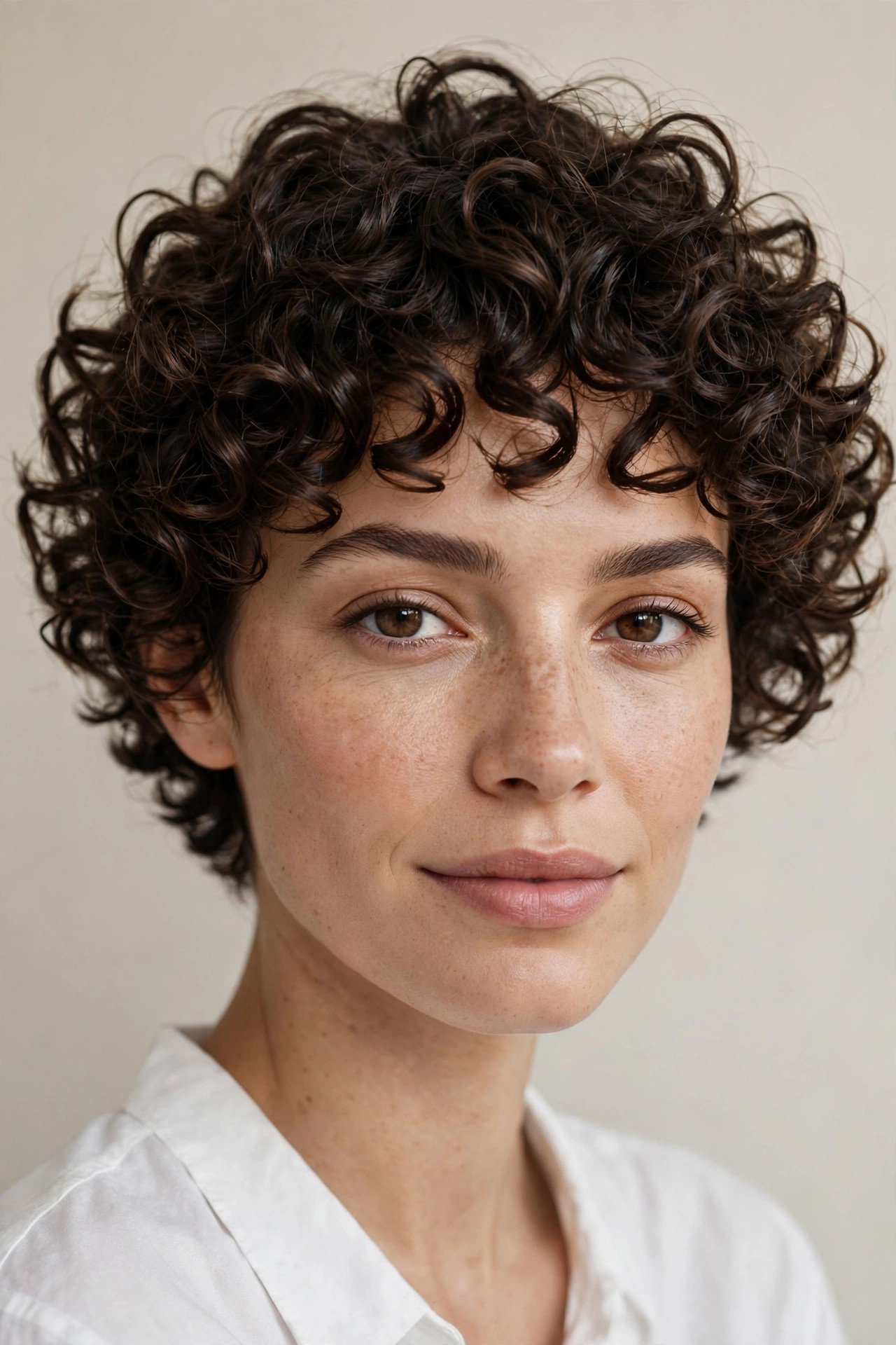 Low-maintenance short curly hairstyles for women in summer