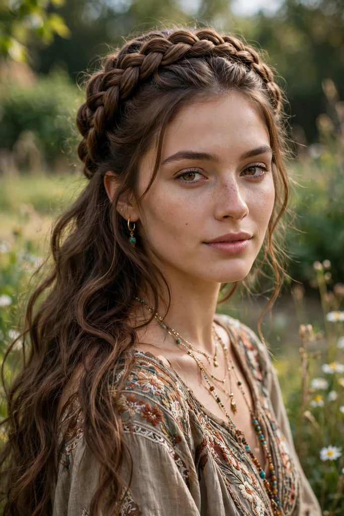 2. Braided Crown Updo