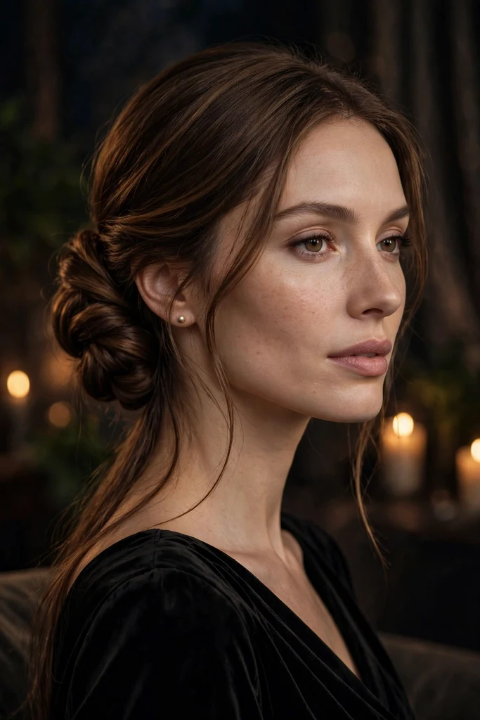 4. Low Twisted Chignon