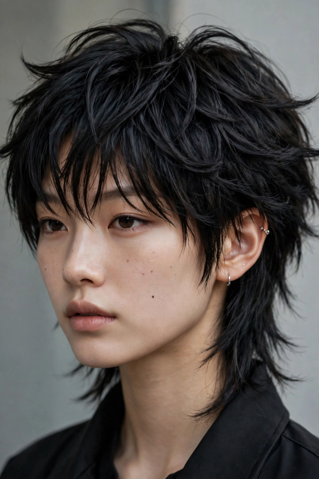 wolf cut men 12 asian