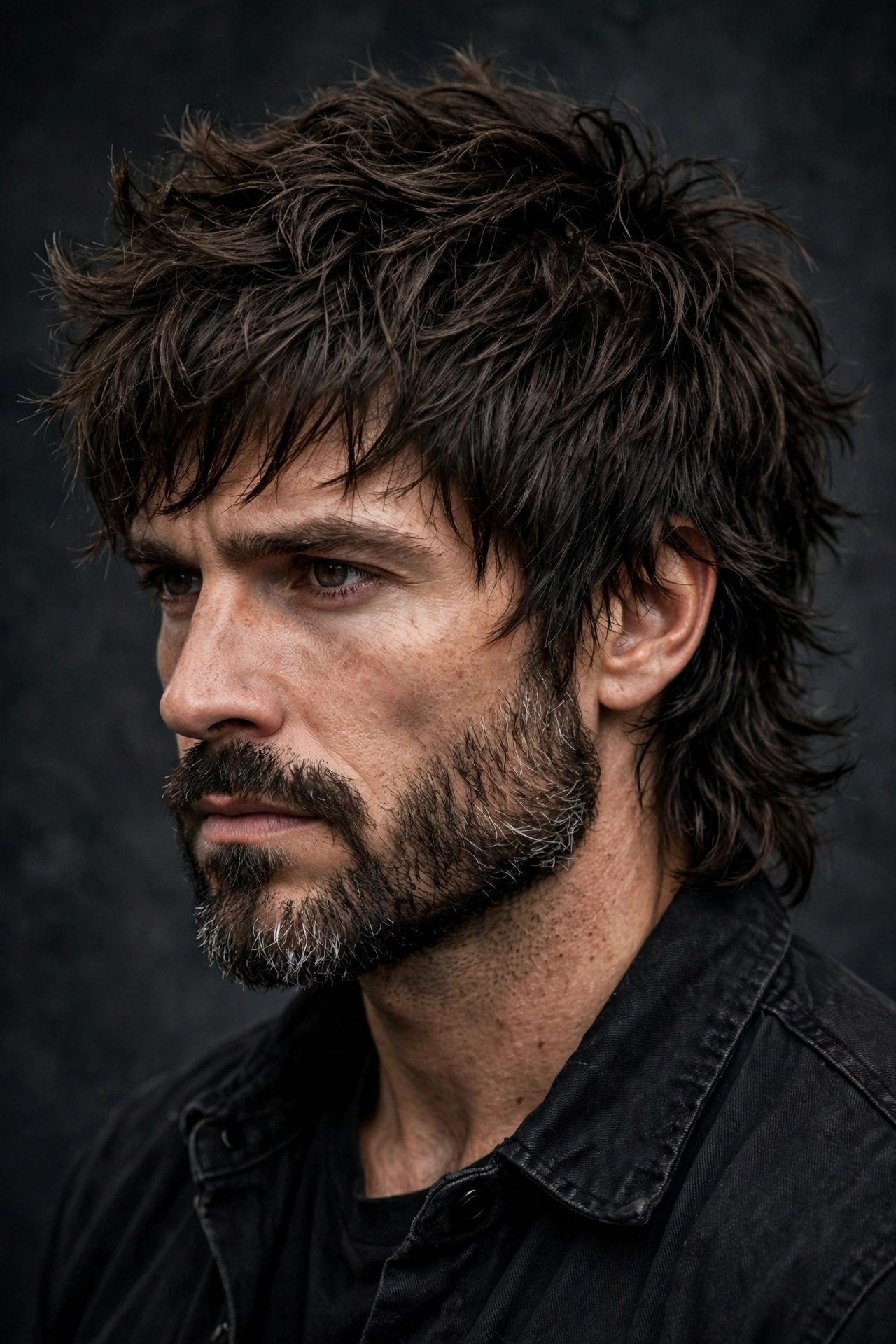 wolf cut men 13 beard