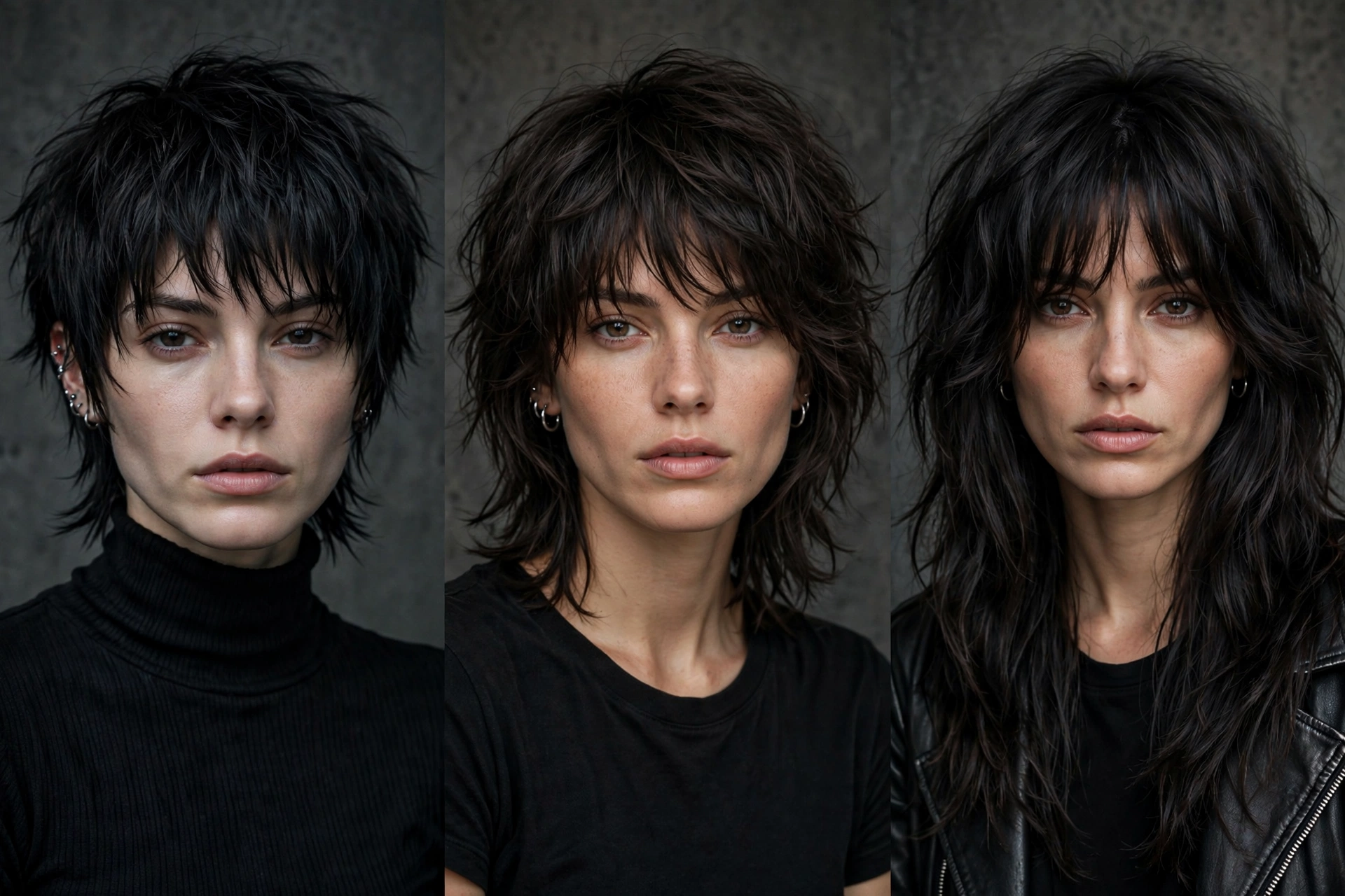 wolf cut men lengths