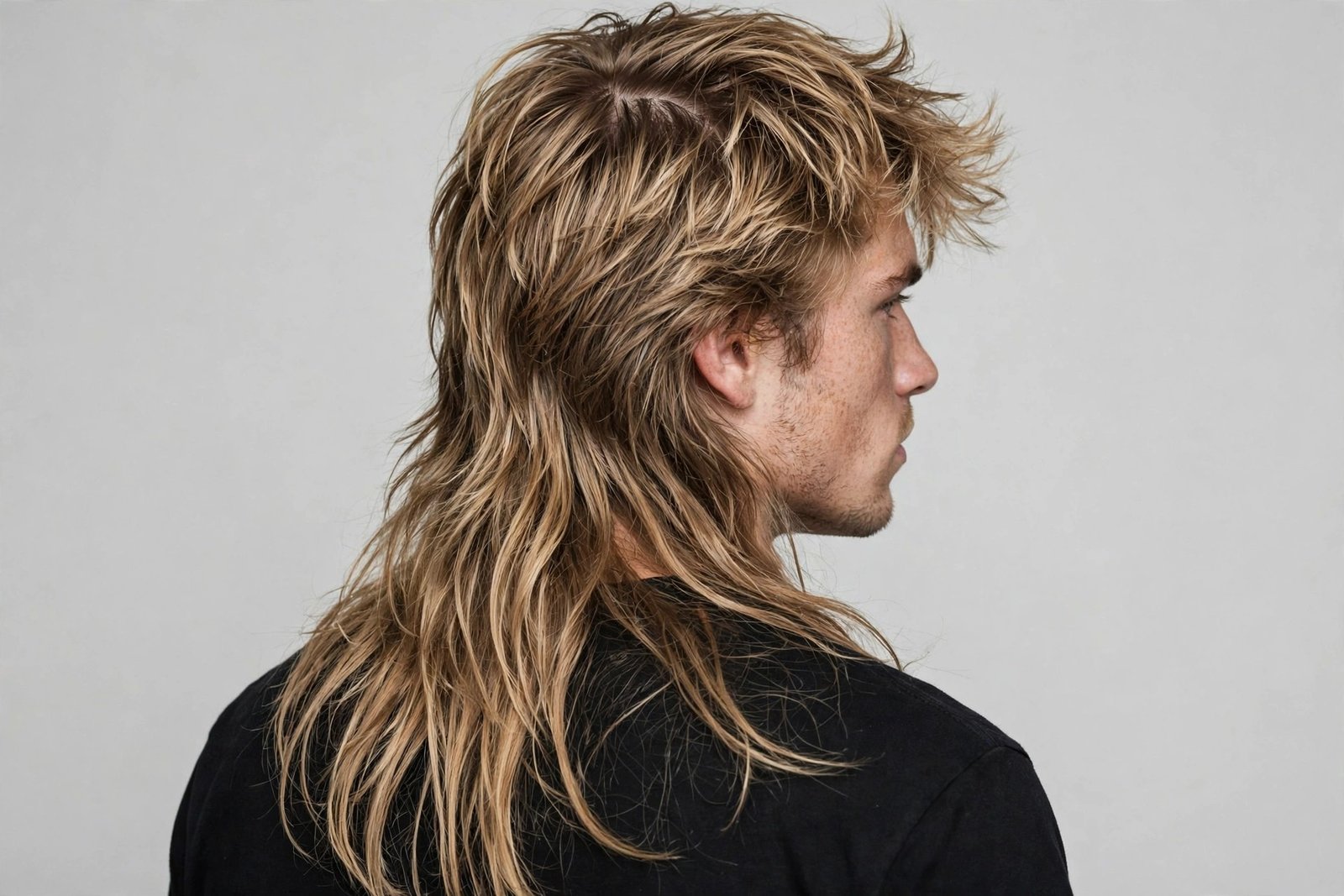 Grunge revival messy mullet with 90s inspired shaggy texture
