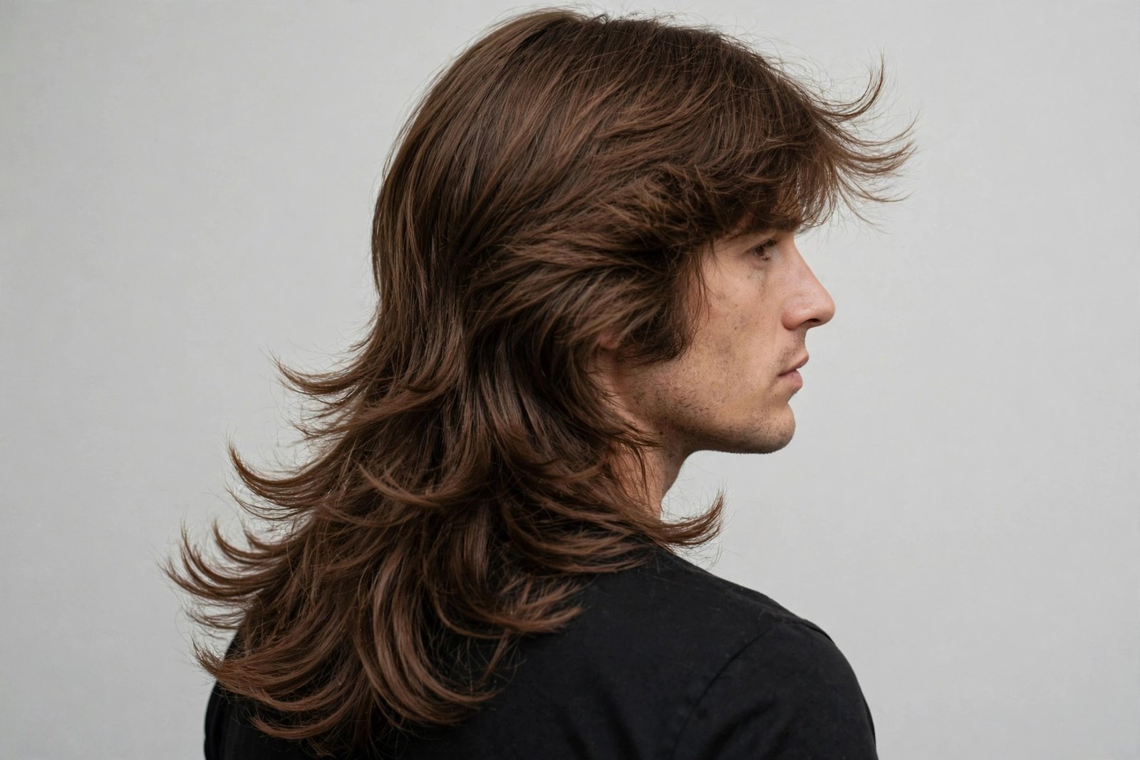 Vintage inspired messy mullet with classic retro texture