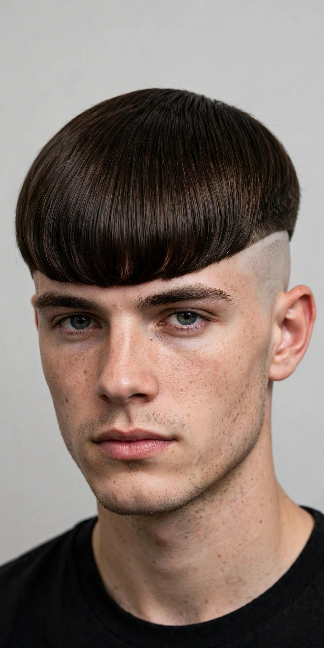 Three men with different face shapes wearing flattering mod cut variations