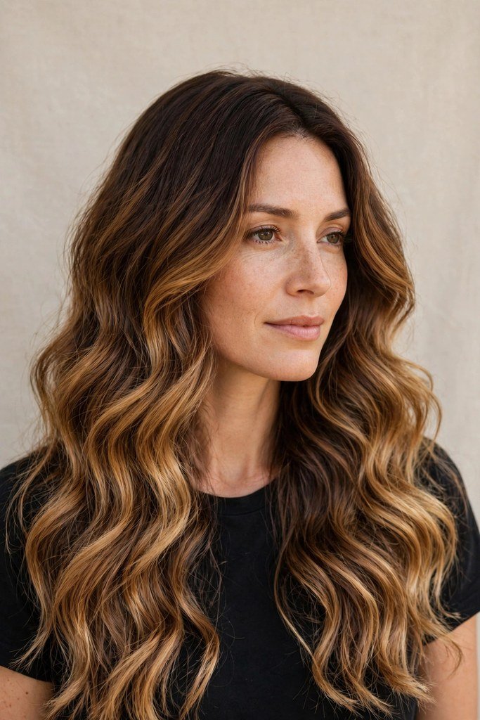 Chocolate to Honey Ombre