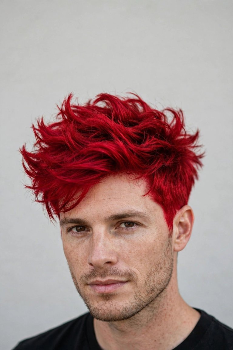 Bold red hair hairstyles for men in 2026