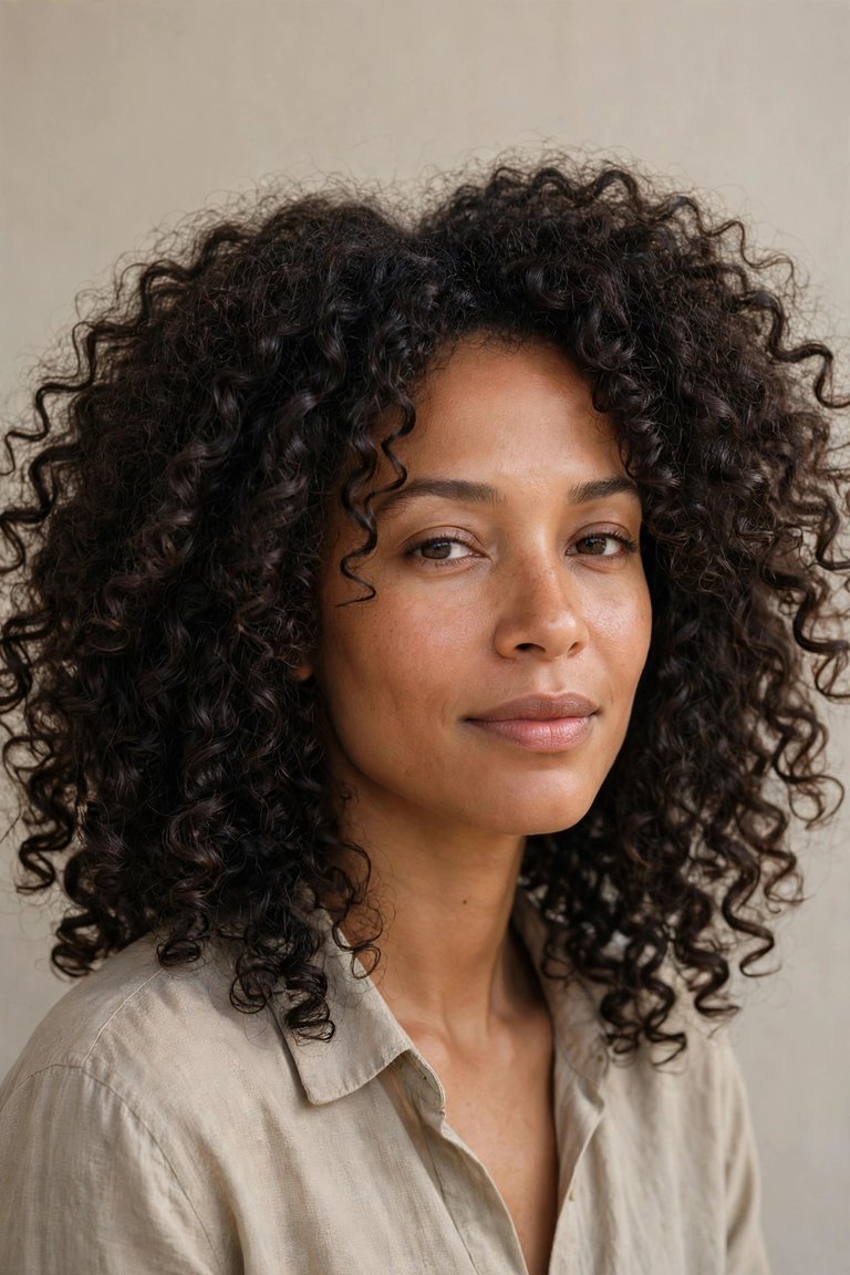 Working women styling medium hair in less than 5 minutes