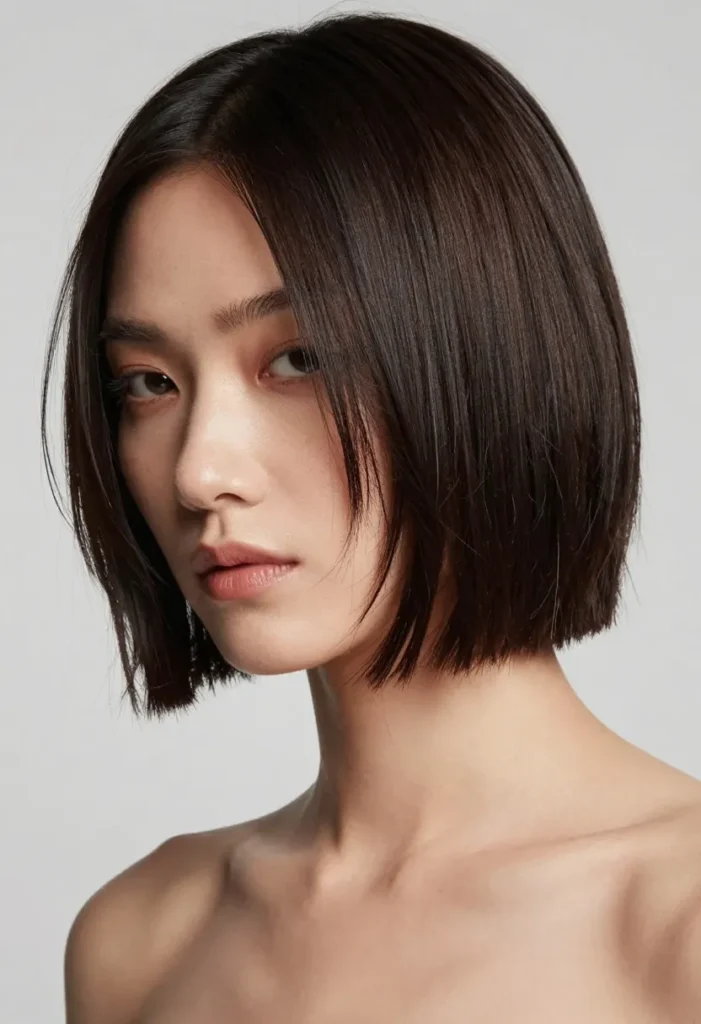 Classic Riviera bob — soft voluminous wavy dark bob