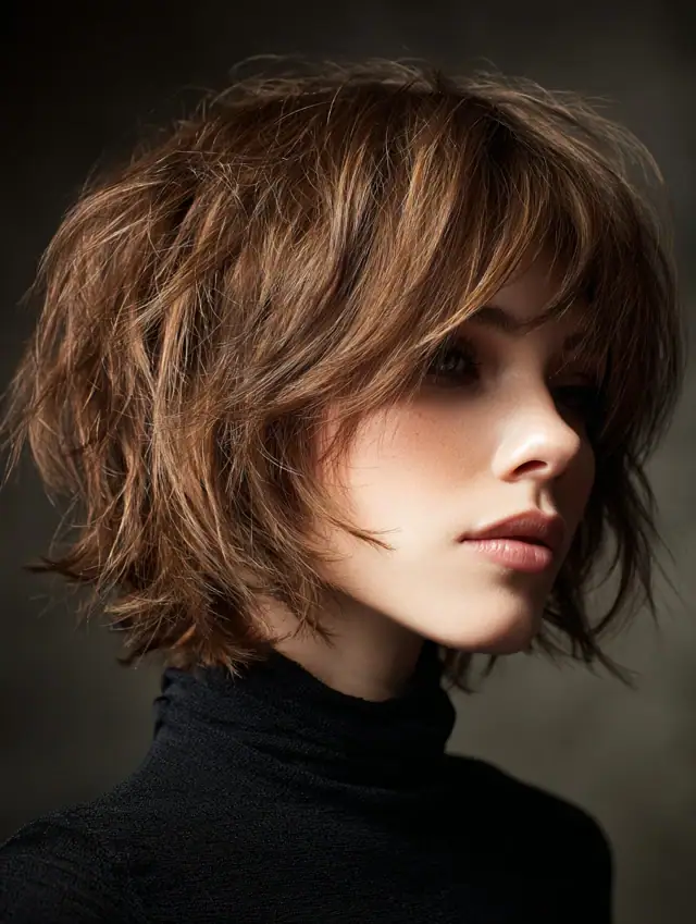 Styled wavy Riviera bob with curtain bangs — salon finish