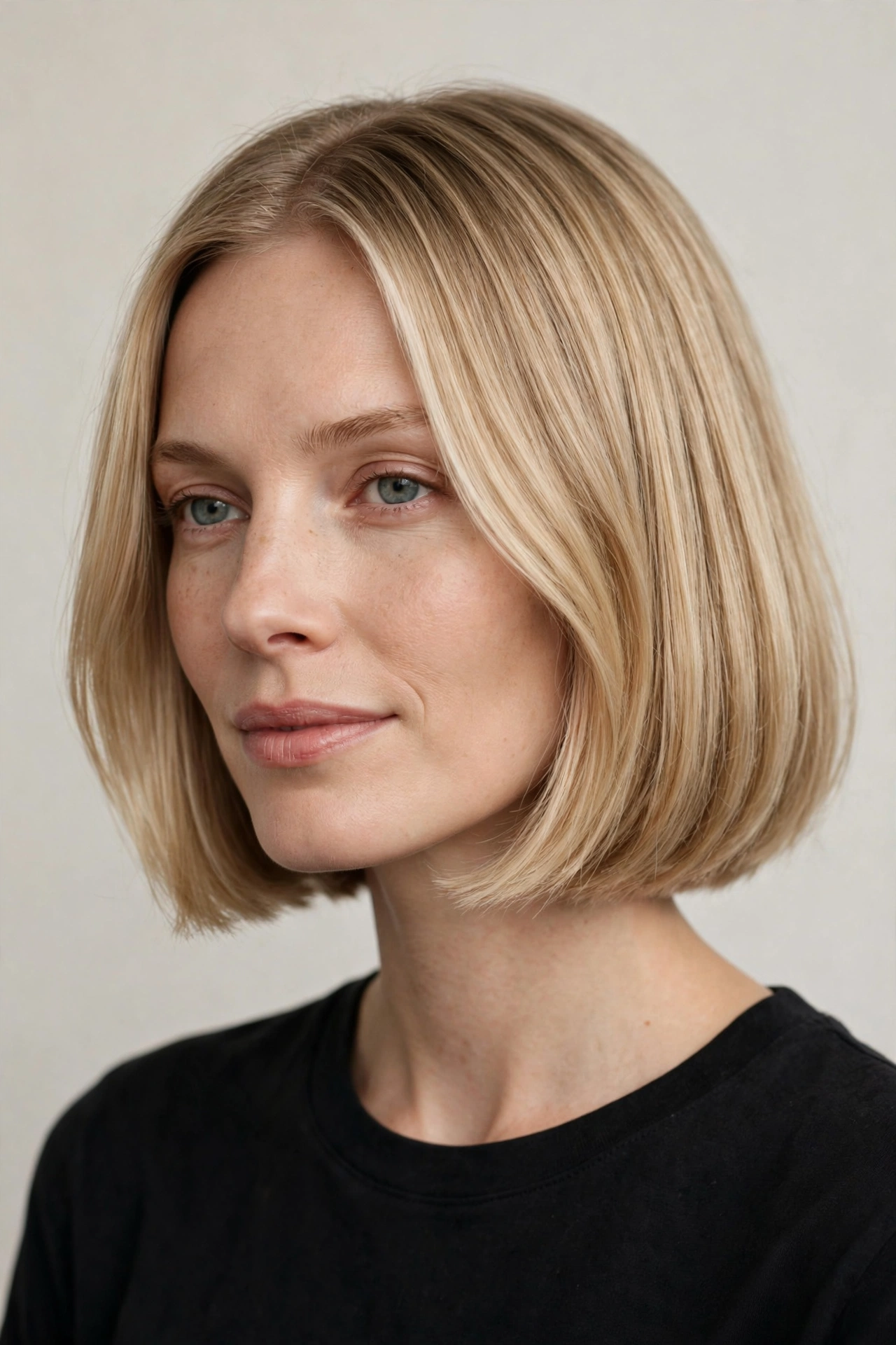 Women of different ages wearing flattering scandi bob haircuts