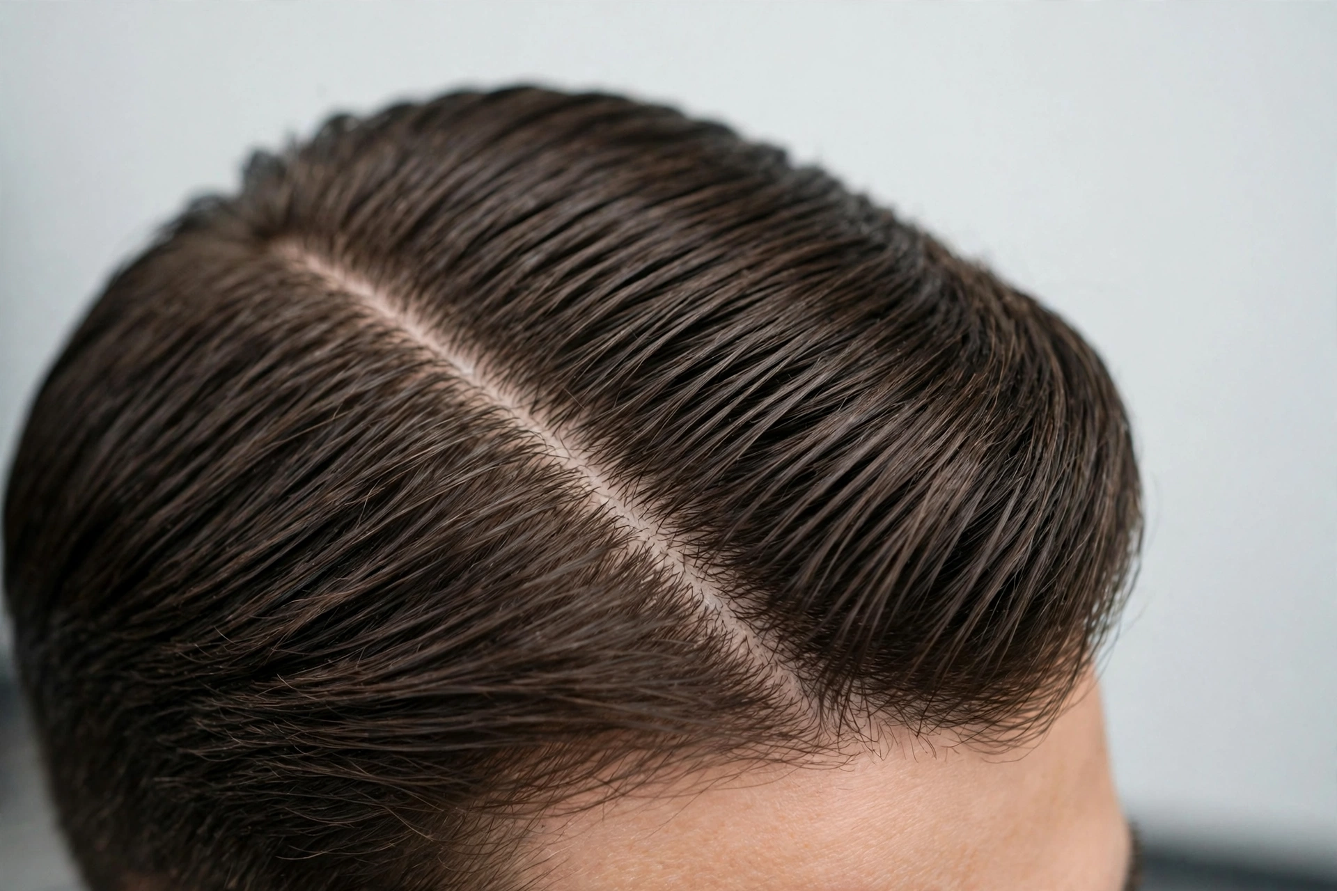 man asking a barber a question during consultation, friendly Q&A barbershop moment