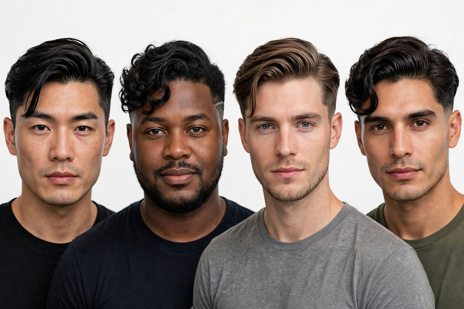 Side swept undercut men styles for oval round square and heart face shapes